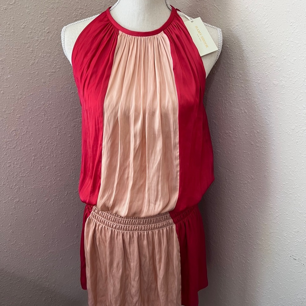 Ramy Brook Paris Pink ColorBlock Dress NWT